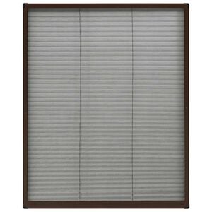 vidaXL Moustiquaire pliss&eacute;e pour fen&ecirc;tre Aluminium Marron 60x80 cm