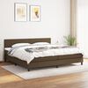 vidaXL Sommier &agrave; lattes de lit avec matelas Marron fonc&eacute; 200x200 cm