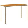 vidaXL Table de jardin avec dessus en bois d'acacia beige 115x54x74 cm