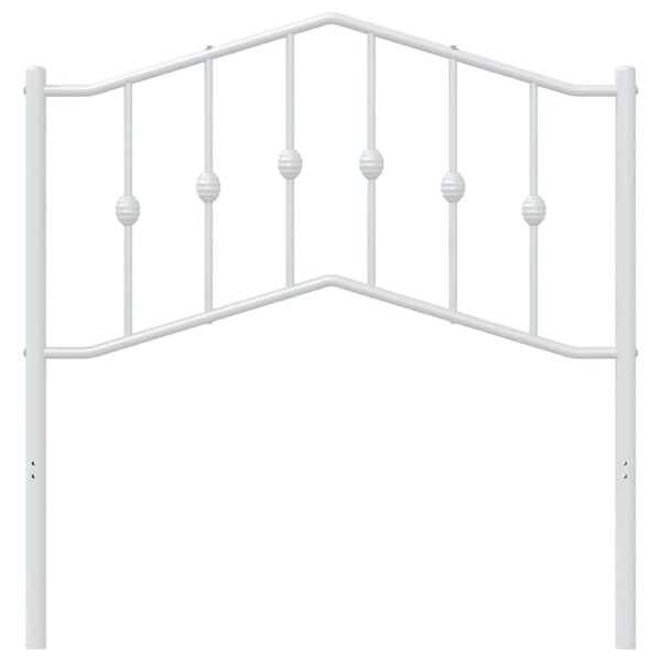 vidaXL Tête de lit métal blanc 90 cm