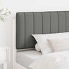 vidaXL T&ecirc;te de lit capitonn&eacute;e Blanc et gris clair 100 cm Pin massif