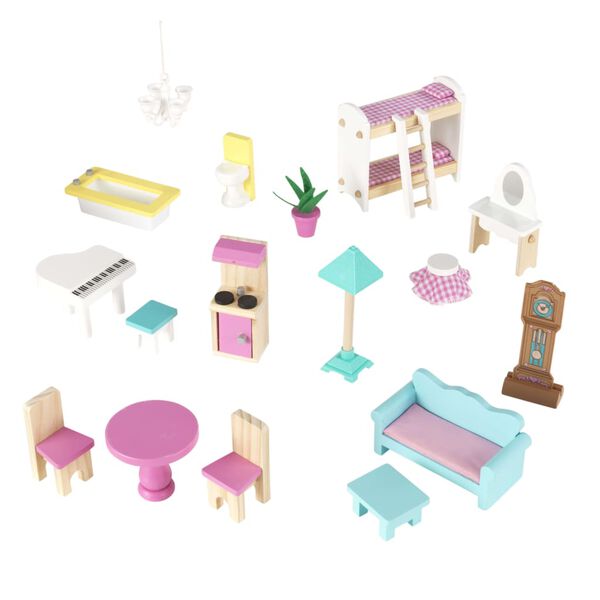 KidKraft Maison de poup&eacute;es &agrave; 3 &eacute;tages Abbey Manor 60,58x32,77x71,76 cm