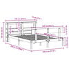 vidaXL Cadre de lit sans matelas blanc 140x200 cm bois de pin massif