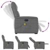 vidaXL Fauteuil inclinable de massage &eacute;lectrique gris fonc&eacute;