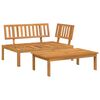 vidaXL Salon de jardin palette 2 pcs bois massif d'acacia