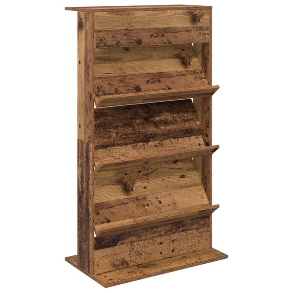 vidaXL &Eacute;tag&egrave;re &agrave; magazines avec &eacute;tag&egrave;re Bois ancien 70 x 41 x 126 cm