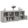 vidaXL Buffet avec lumi&egrave;res LED sonoma gris 164x37x67 cm