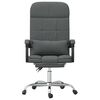vidaXL Fauteuil de massage inclinable de bureau Gris foncé Tissu