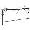 vidaXL Table console Ch&ecirc;ne noir 180 x 23 x 75 cm
