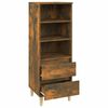 vidaXL Buffet haut Chêne fumé 40x36x110 cm Bois d'ingénierie