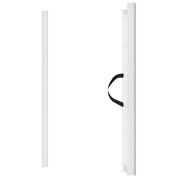 vidaXL Porte rétractable pour animaux de compagnie blanc 102,5x125 cm