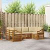 vidaXL Ensemble de canap&eacute; d'angle 6 pcs Naturel Bois d'Acacia Massif