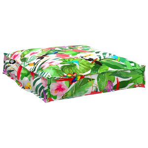 vidaXL Coussin Floral Multicolore 70 x 70 x 12 cm Tissu Oxford