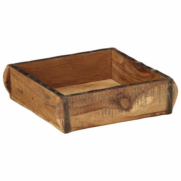 vidaXL Plateau Marron 31 x 29 x 10 cm Bois Recyclé Solide