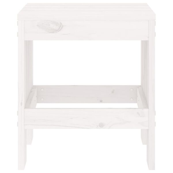 vidaXL Tabourets de jardin lot de 2 blanc 40x36x45 cm bois massif pin