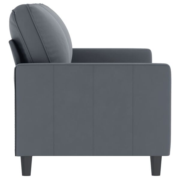 vidaXL Canap&eacute; &agrave; 2 places Gris fonc&eacute; 140 cm Velours