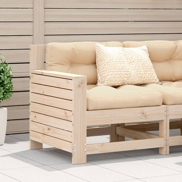 vidaXL Canap&eacute; de jardin accoudoir 69x62x70,5 cm bois massif de pin