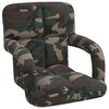 vidaXL Fauteuil de sol ajustable Vert arm&eacute;e 58 x 62 x 58 cm Tissu