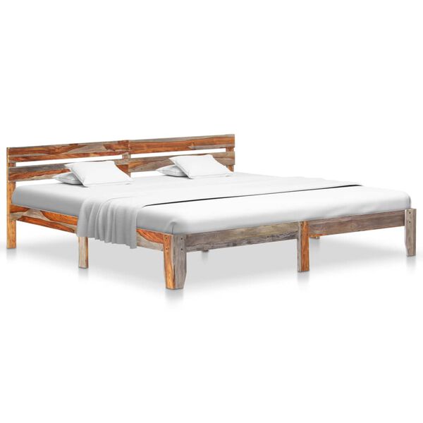 vidaXL Cadre de lit sans matelas bois massif 200x200 cm