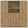 vidaXL Ensemble d'armoires de cuisine 3 pcs chêne artisanal