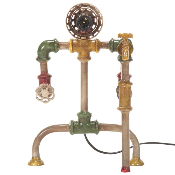 vidaXL Lampadaire industriel en forme de conduites d’eau Fer