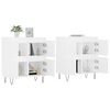 vidaXL Buffets 2 pcs blanc bois d'ing&eacute;nierie