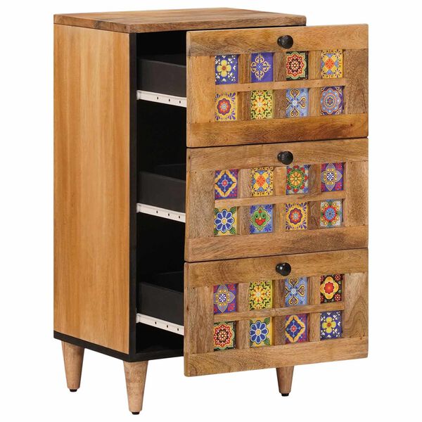 vidaXL Buffet Naturel 40 x 33 x 75 cm Bois de mangue massif