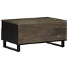 vidaXL Table basse noir 80x54x40 cm bois massif de manguier