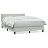 vidaXL Sommier &agrave; lattes de lit et matelas gris clair 160x210cm velours