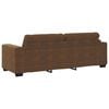 vidaXL Canap&eacute; 3 pcs Marron 221 x 80 x 80 cm Tissu en lin m&eacute;lang&eacute;