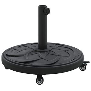 vidaXL Pied de parasol 15.35 kg Noir Fer Circulaire