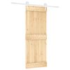 vidaXL Porte coulissante Naturel et Blanc 80 x 210 cm