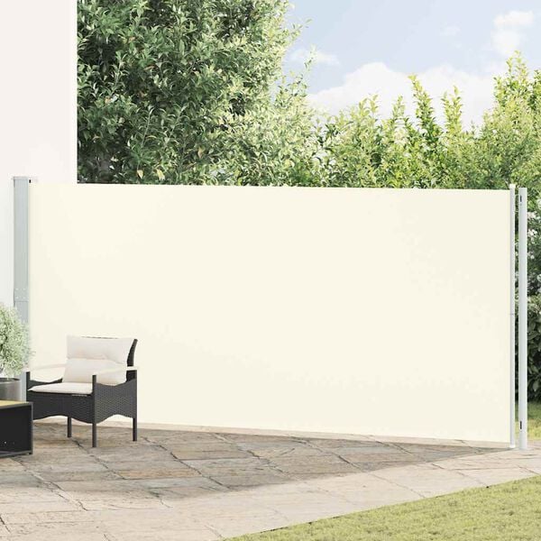 vidaXL Auvent lat&eacute;ral r&eacute;tractable de patio 180x600 cm Cr&egrave;me