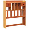 vidaXL T&ecirc;te de lit avec rangement cire marron 75 cm bois massif de pin
