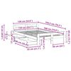 vidaXL Cadre de lit sans matelas 135x190 cm bois de pin massif