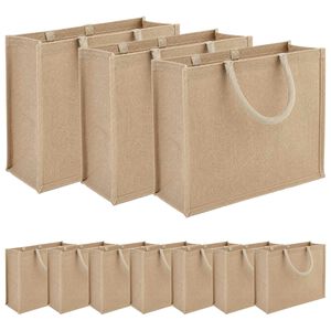 vidaXL Sacs en jute 10 Naturel 42 x 33 x 19 cm 100 % jute Tossa