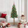 vidaXL Sapin de No&euml;l mince Vert 150 cm PVC et bois de pin massif