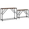 vidaXL Tables console gigognes 2 pcs chêne marron bois d'ingénierie