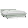 vidaXL Sommier &agrave; lattes de lit et matelas gris clair 200x220cm velours