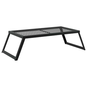 vidaXL Gril de camping pliable Noir 58 x 31 x 2 cm Acier alli&eacute;