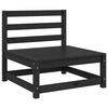 vidaXL Canapés centraux de jardin 2 pcs noir bois de pin massif