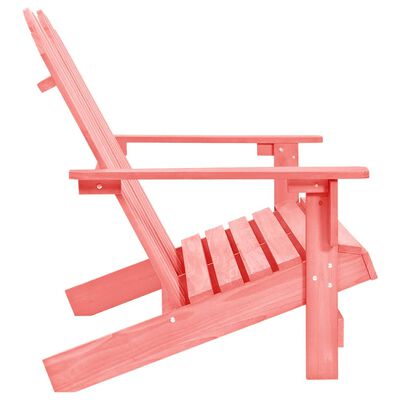 vidaXL Chaise de jardin Adirondack 2 places bois de sapin massif rose