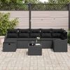 vidaXL Ensemble de canap&eacute; de jardin avec coussin 8 pcs Noir Poly rotin