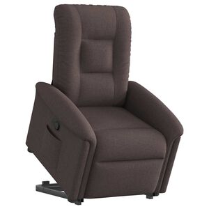 vidaXL Fauteuil inclinable marron fonc&eacute; tissu