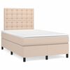 vidaXL Sommier &agrave; lattes de lit avec matelas LED cappuccino 120x190 cm