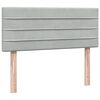 vidaXL Sommier &agrave; lattes de lit et matelas gris clair 120x220cm velours