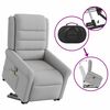vidaXL Fauteuil de massage inclinable gris nuage tissu