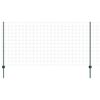 vidaXL Cl&ocirc;ture Euro avec poteau 25 x 1,2 m Acier recouvert de PVC Vert