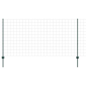 vidaXL Cl&ocirc;ture Euro avec poteau 25 x 1,2 m Acier recouvert de PVC Vert