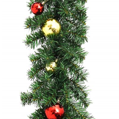 vidaXL Guirlande de Noël décorée avec boules et lumières LED 20 m